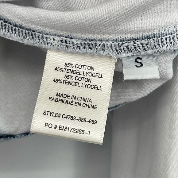 Cloth & Stone Light Blue Chambray Acid Wash Button Up Denim Jacket Small - Picture 4 of 6